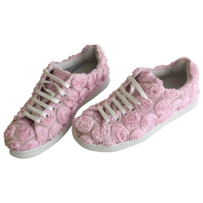 Pre-owned Joshua Sanders Cloth Trainers In Pink