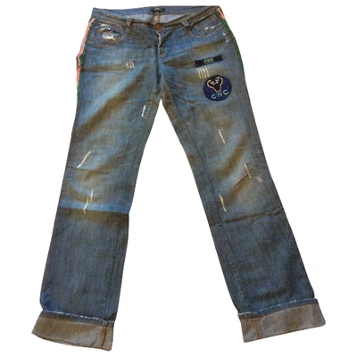 Pre-owned Costume National Straight Jeans In Blue