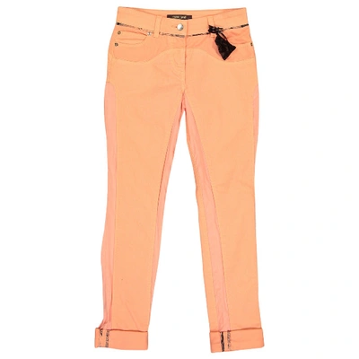 Pre-owned Roberto Cavalli Slim Jeans In Orange