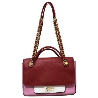 Pre-owned Moschino Leather Handbag In Multicolour