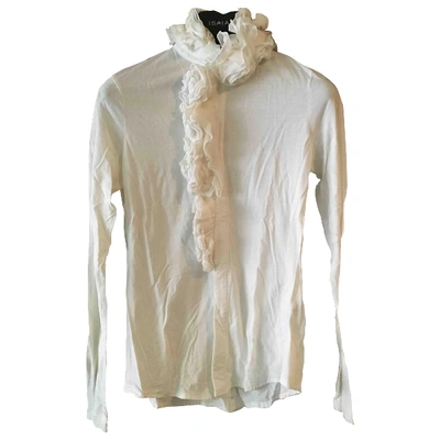 Pre-owned Ralph Lauren White Cotton Top