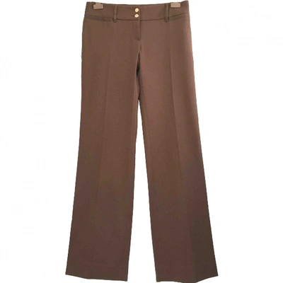 Pre-owned Dolce & Gabbana Wool Straight Pants In Camel