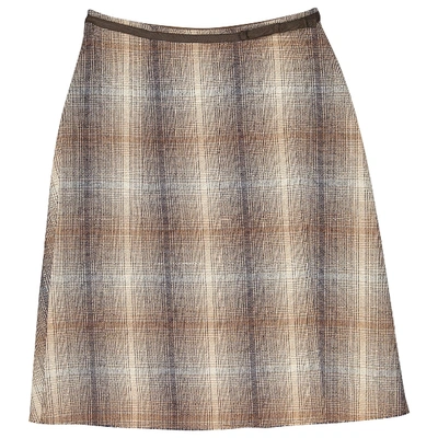 Pre-owned Marni Wool Mid-length Skirt In Beige