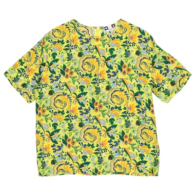 Pre-owned Msgm Silk Blouse In Yellow