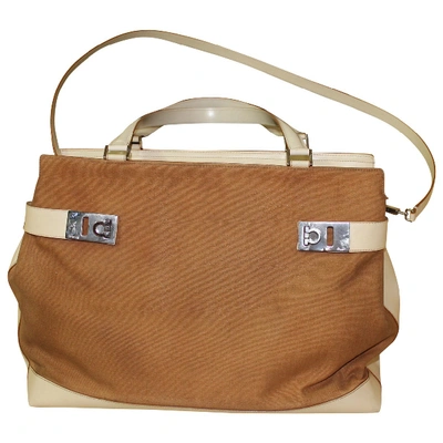 Pre-owned Ferragamo Handbag In Beige