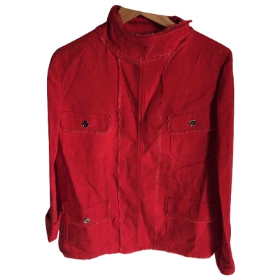 Pre-owned Dolce & Gabbana Linen Jacket In Red