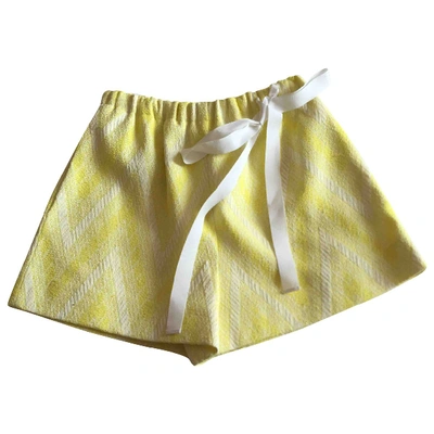 Pre-owned Rochas Yellow Cotton Shorts