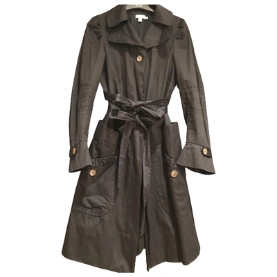 Pre-owned Hoss Intropia Trench Coat In Black