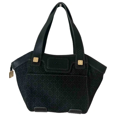 Pre-owned Loewe Cloth Handbag In Black