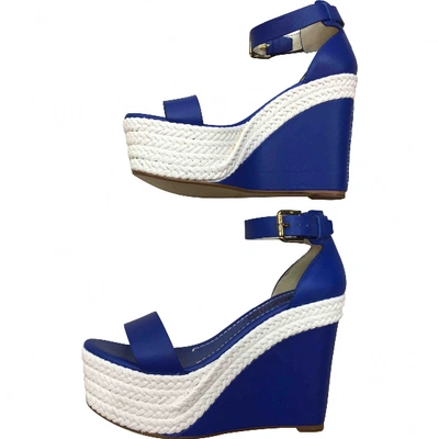 Pre-owned Ralph Lauren Leather Sandals In Blue