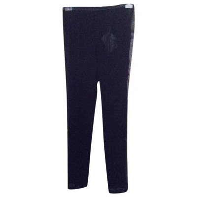 Pre-owned La Perla Silk Straight Pants In Black