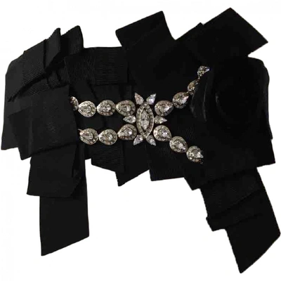 Pre-owned Dolce & Gabbana Cloth Belt In Black