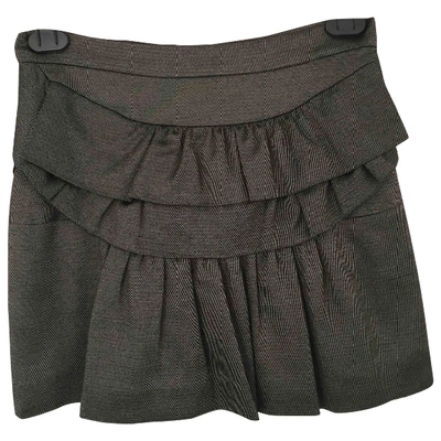 Pre-owned Iro Wool Mini Skirt In Grey