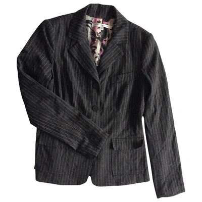 Pre-owned Diane Von Furstenberg Grey Synthetic Jacket
