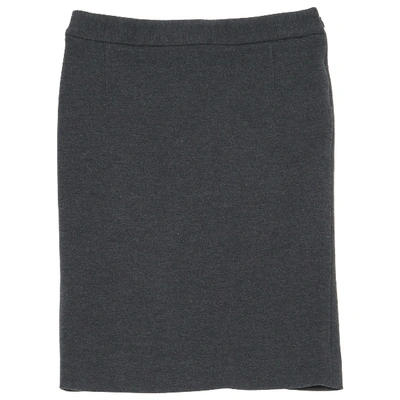 Pre-owned Dior Wool Skirt Suit In Grey