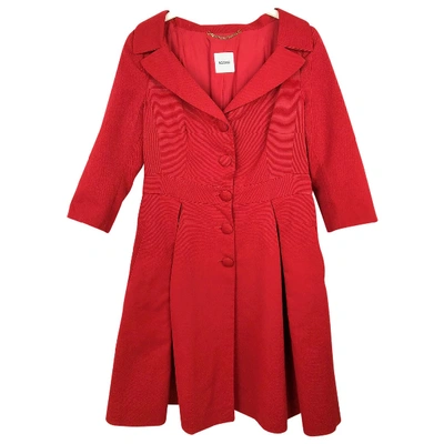 Pre-owned Moschino Coat In Red
