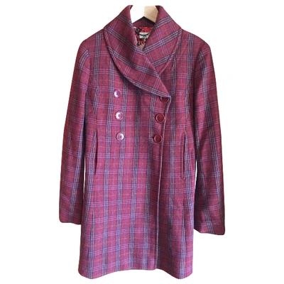 Pre-owned Paul Smith Wool Cardi Coat In Red