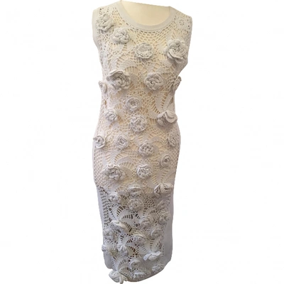 Pre-owned Sibling Mid-length Dress In White