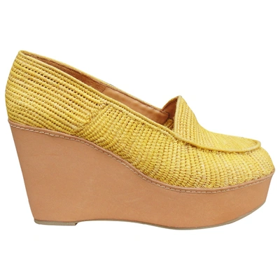 Pre-owned Carven Flats In Yellow