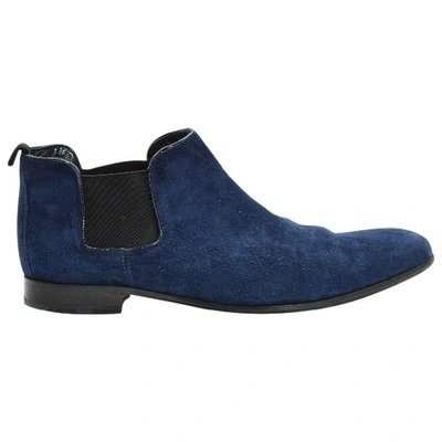 Pre-owned Heschung Ankle Boots In Blue