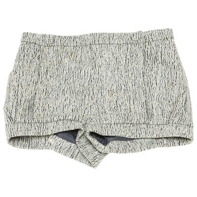 Pre-owned Chloé Wool Mini Short In Grey