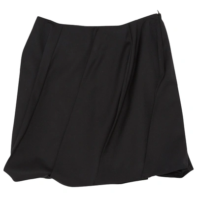 Pre-owned Jc De Castelbajac Wool Mini Skirt In Black
