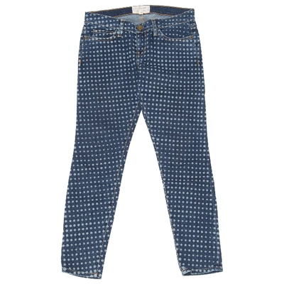 Pre-owned Current Elliott Slim Jeans In Blue