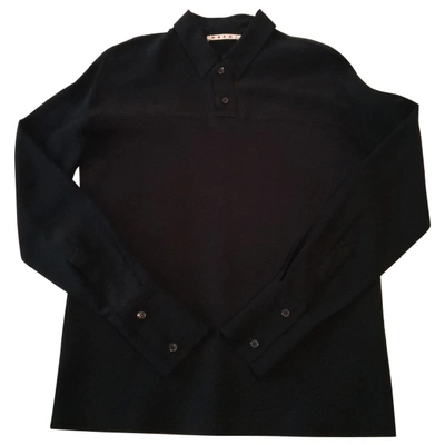Pre-owned Marni Silk Shirt In Black