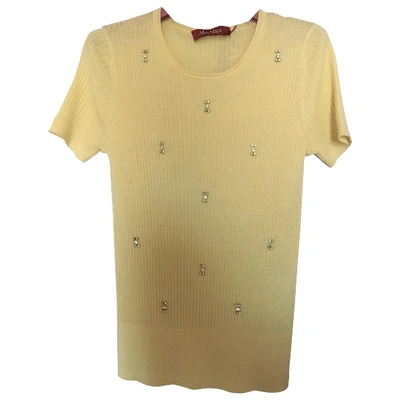 Pre-owned Max Mara Wool T-shirt In Yellow