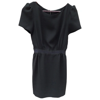 Pre-owned Tara Jarmon Silk Mid-length Dress In Black