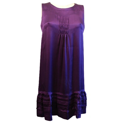 Pre-owned Gerard Darel Silk Dress In Purple