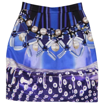 Pre-owned Mary Katrantzou Silk Mini Skirt In Blue