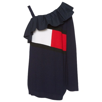 Pre-owned Tommy Hilfiger Mini Dress In Navy