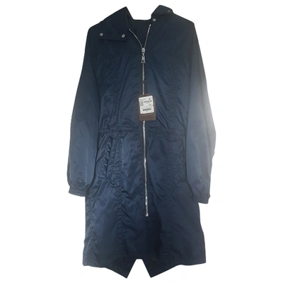 Pre-owned Louis Vuitton Navy Polyester Coat