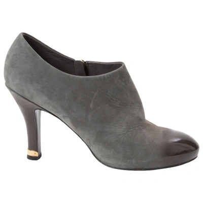 Pre-owned Louis Vuitton Ankle Boots In Grey