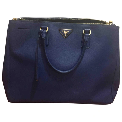 Pre-owned Prada Leather Handbag In Blue
