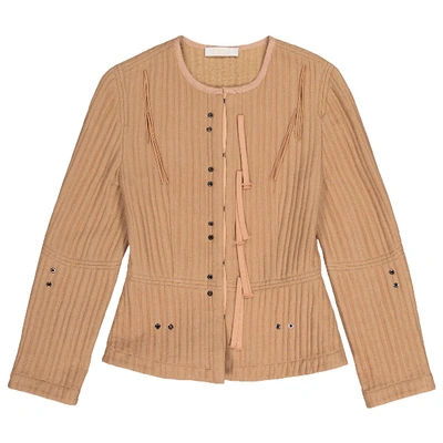 Pre-owned Chloé Silk Jacket In Camel