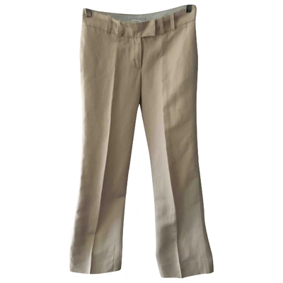 Pre-owned Chloé Linen Short Pants In Beige