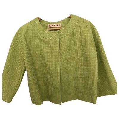 Pre-owned Marni Silk Short Vest In Green