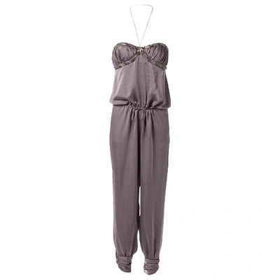 Pre-owned Azzaro Silk Jumpsuit In Purple