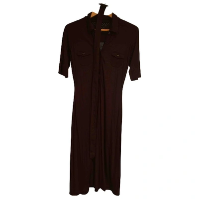 Pre-owned Tommy Hilfiger Maxi Dress In Brown