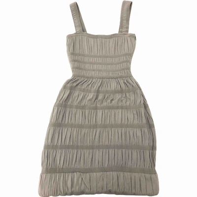 Pre-owned Alaïa Wool Mid-length Dress In Grey