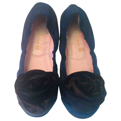 Pre-owned Pretty Ballerinas Ballet Flats In Blue