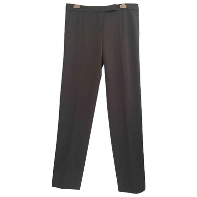 Pre-owned Chloé Wool Slim Pants In Khaki