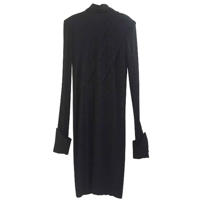 Pre-owned Donna Karan Mid-length Dress In Navy
