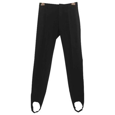 Pre-owned Prada Wool Slim Pants In Black