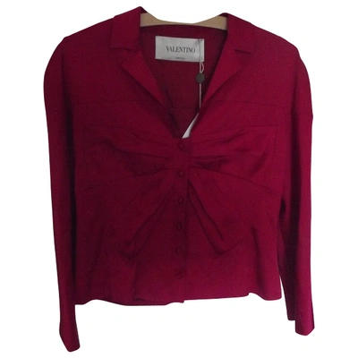 Pre-owned Valentino Silk Blouse In Red