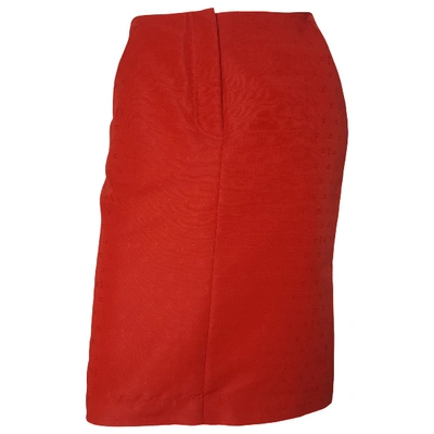 Pre-owned Valentino Skirt In Red