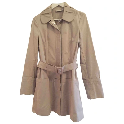Pre-owned Pinko Beige Cotton Trench Coat