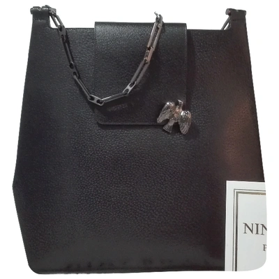 Pre-owned Nina Ricci Leather Shoulder Bag In Black